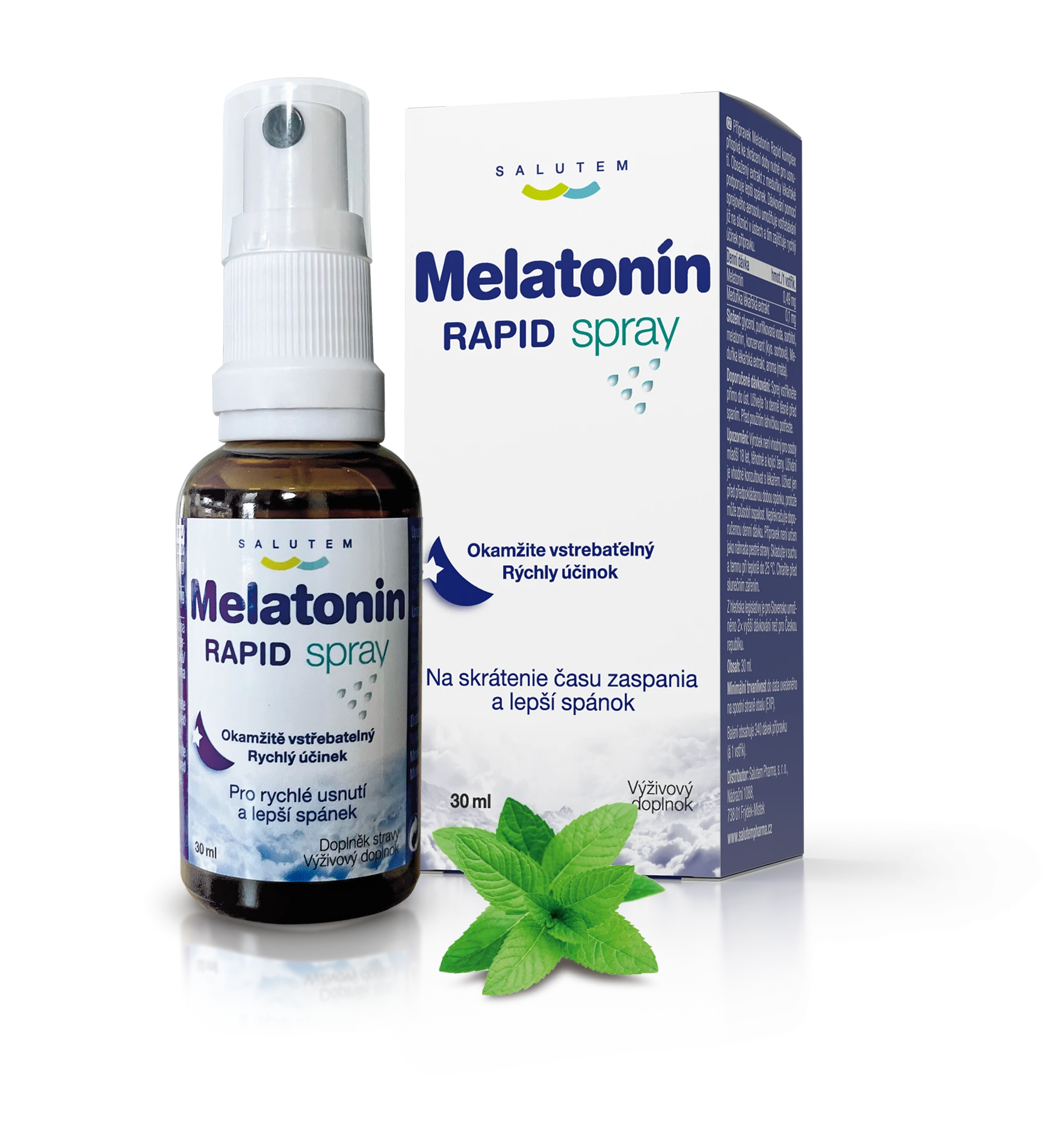 Melatonin_spray 30ml_lahvicka_mata_SK Melatonín Rapid komplex 5mg, 30 odt tbl.